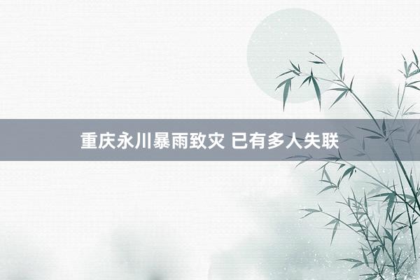 重庆永川暴雨致灾 已有多人失联