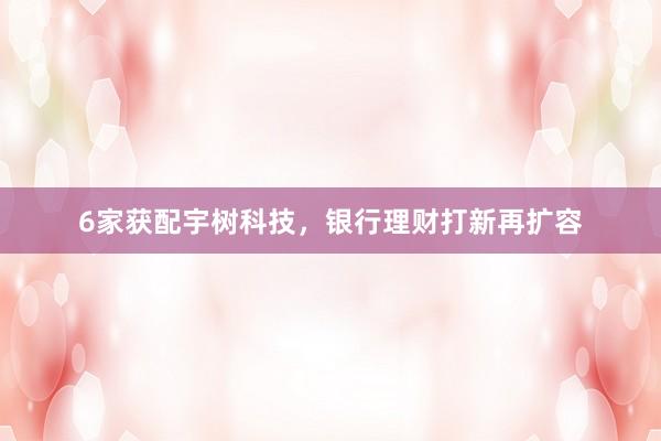 6家获配宇树科技，银行理财打新再扩容