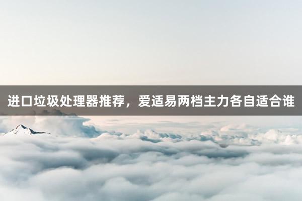 进口垃圾处理器推荐，爱适易两档主力各自适合谁