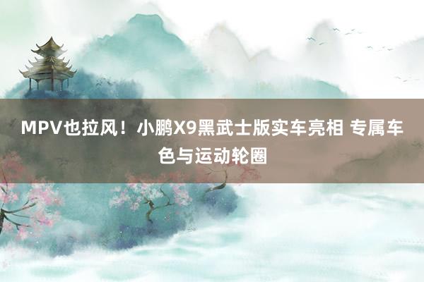 MPV也拉风！小鹏X9黑武士版实车亮相 专属车色与运动轮圈