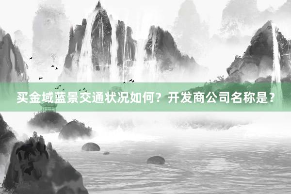 买金域蓝景交通状况如何？开发商公司名称是？