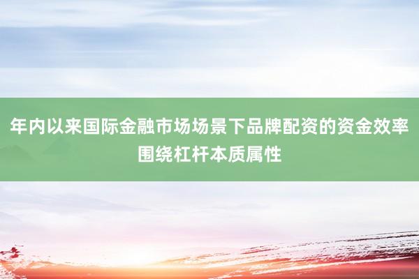 年内以来国际金融市场场景下品牌配资的资金效率围绕杠杆本质属性
