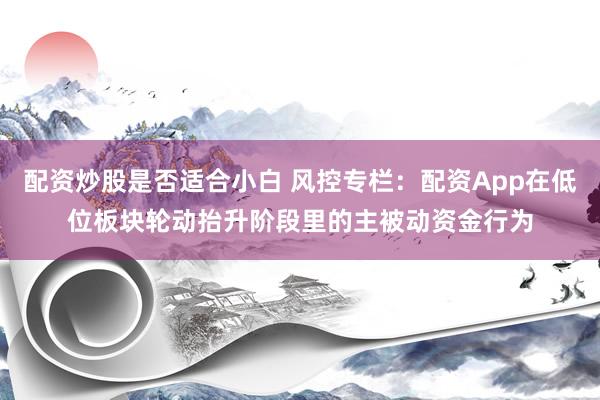 配资炒股是否适合小白 风控专栏：配资App在低位板块轮动抬升阶段里的主被动资金行为