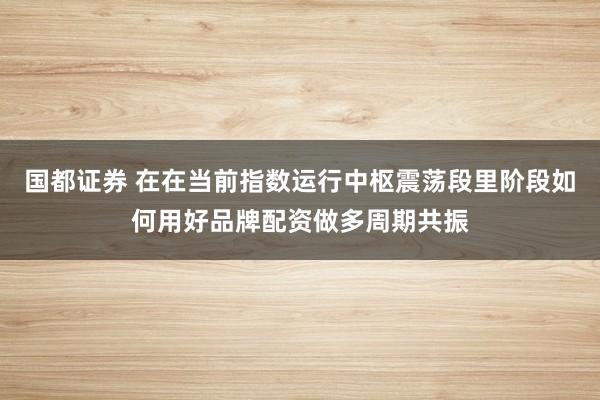 国都证券 在在当前指数运行中枢震荡段里阶段如何用好品牌配资做多周期共振